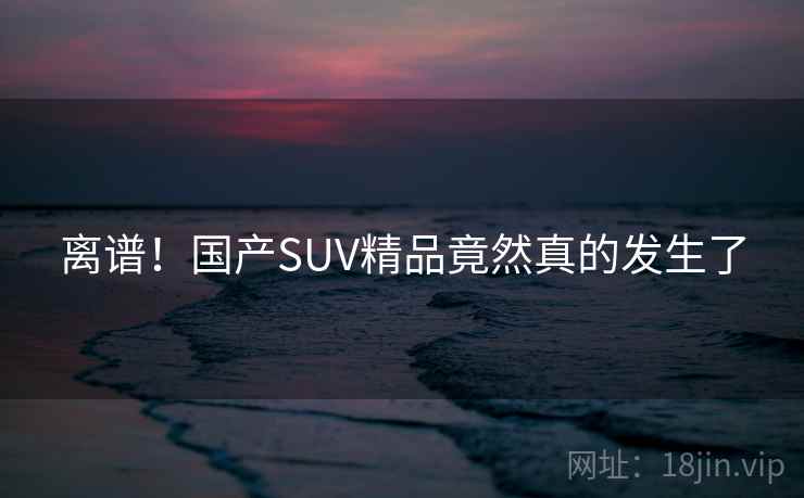 离谱！国产SUV精品竟然真的发生了  第2张