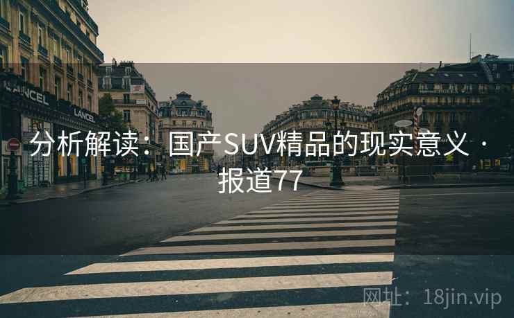 分析解读：国产SUV精品的现实意义 · 报道77  第1张